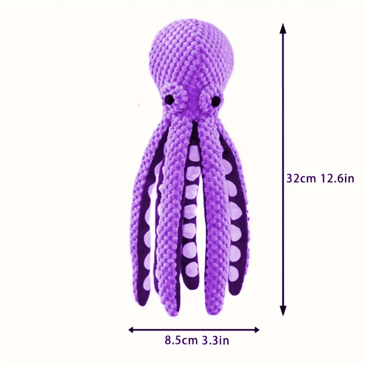 Squeaky Plush Octopus Dog Toy with Suction Cup