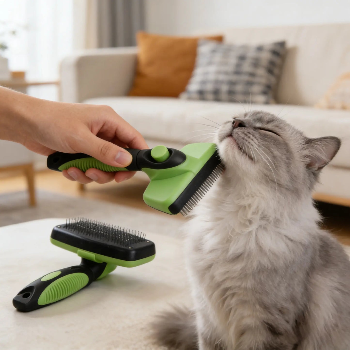 Professional De-Shedding & Grooming Brush for Dogs & Cats