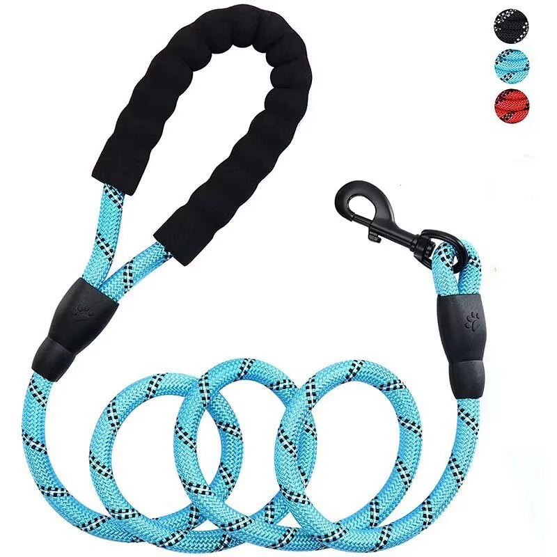 Reflective Nylon Round Walking Leash for Dogs