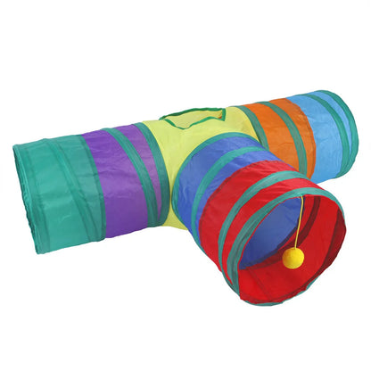 Foldable Breathable Play Tunnel for Indoor Cats