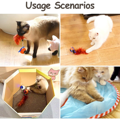 Interactive Automatic Moving Ball Cat Toy (USB Rechargeable)