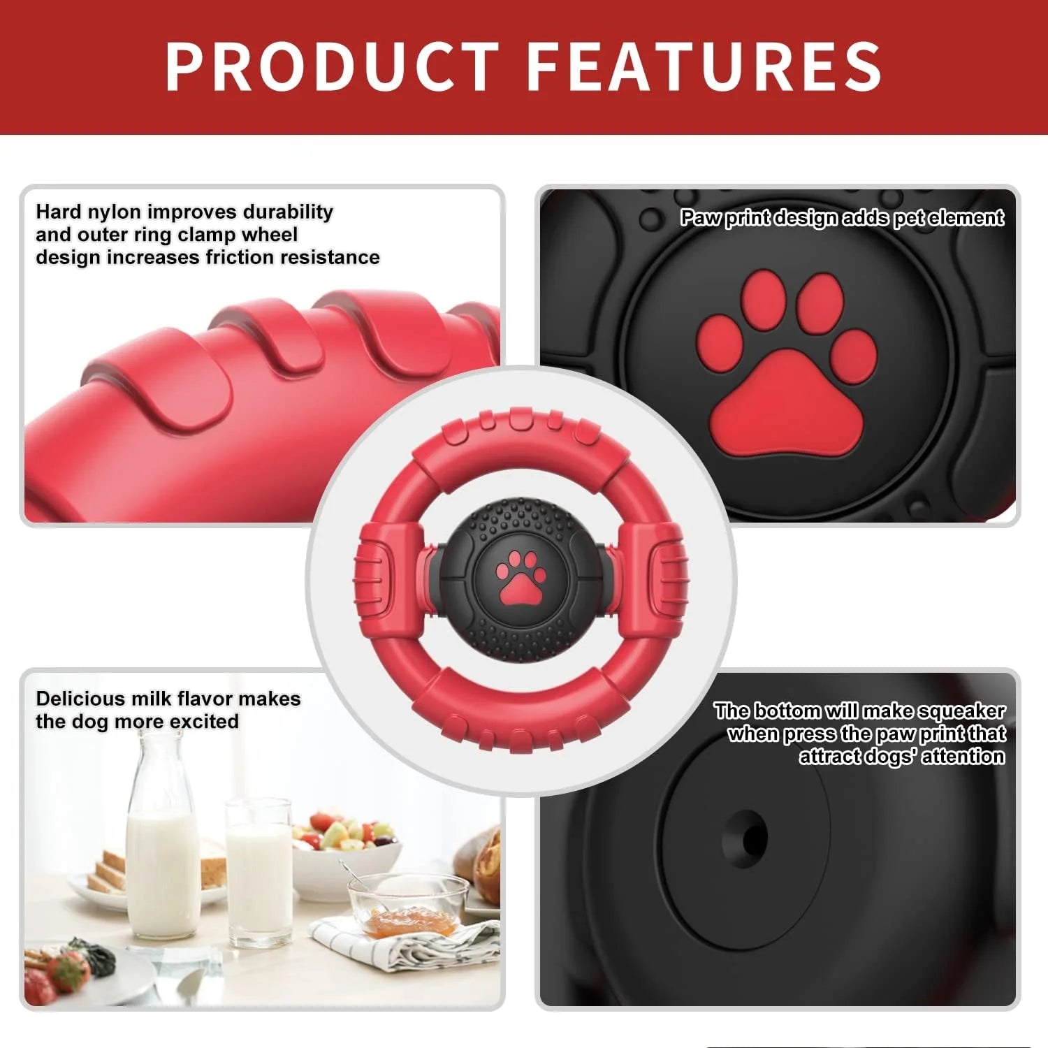 Extra Durable Squeaky Chew Toy for Aggressive Chewers