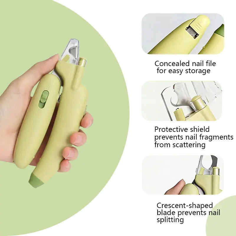 Kacoomi Electric Pet Nail Clipper with LED Light – Professional Rechargeable Nail Grinder for Dogs & Cats