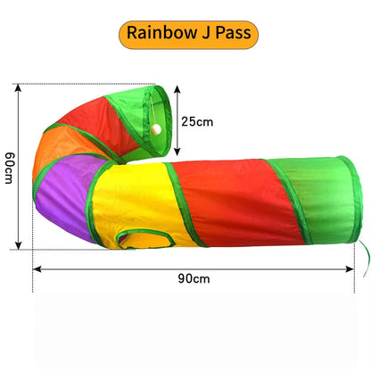 Foldable Breathable Play Tunnel for Indoor Cats