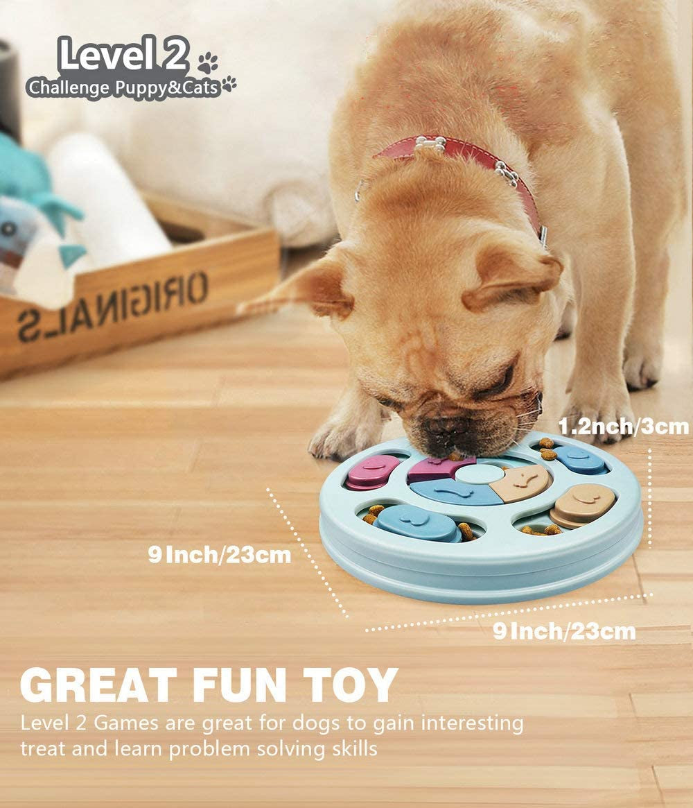 Interactive Dog Puzzle & Treat Dispenser Toy