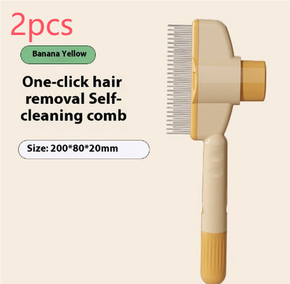Self-Cleaning Flea & Grooming Comb with Release Button