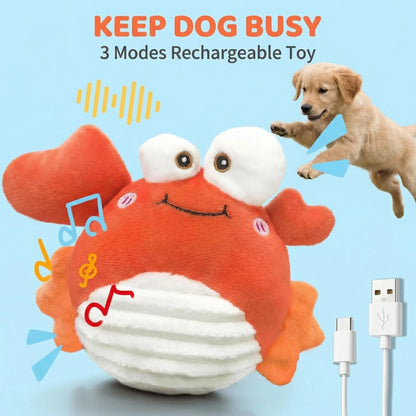 Smart Self-Play Moving Crab Toy for Dogs (3 Play Modes)