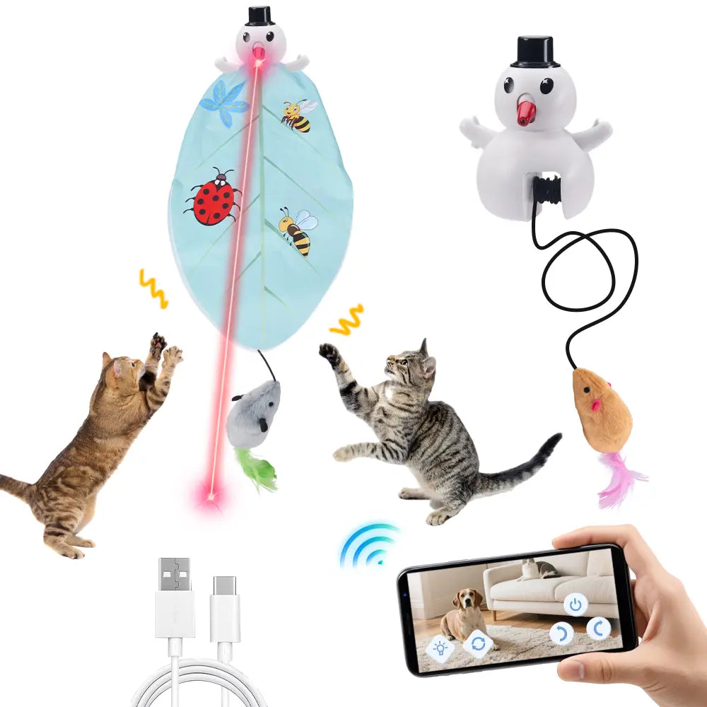 Smart 3-in-1 Interactive Cat Laser & Mouse Toy