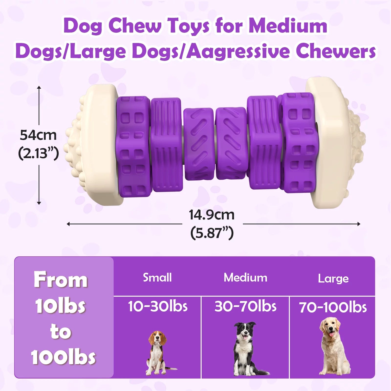 Interactive Purple Chew Toy for Aggressive Chewers