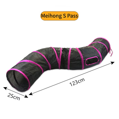 Foldable Breathable Play Tunnel for Indoor Cats