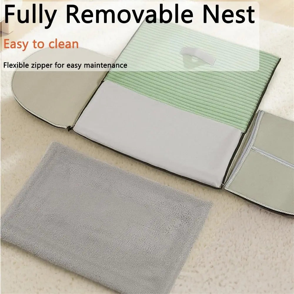 Cozy Portable Indoor Dog House – Washable Fabric Shelter