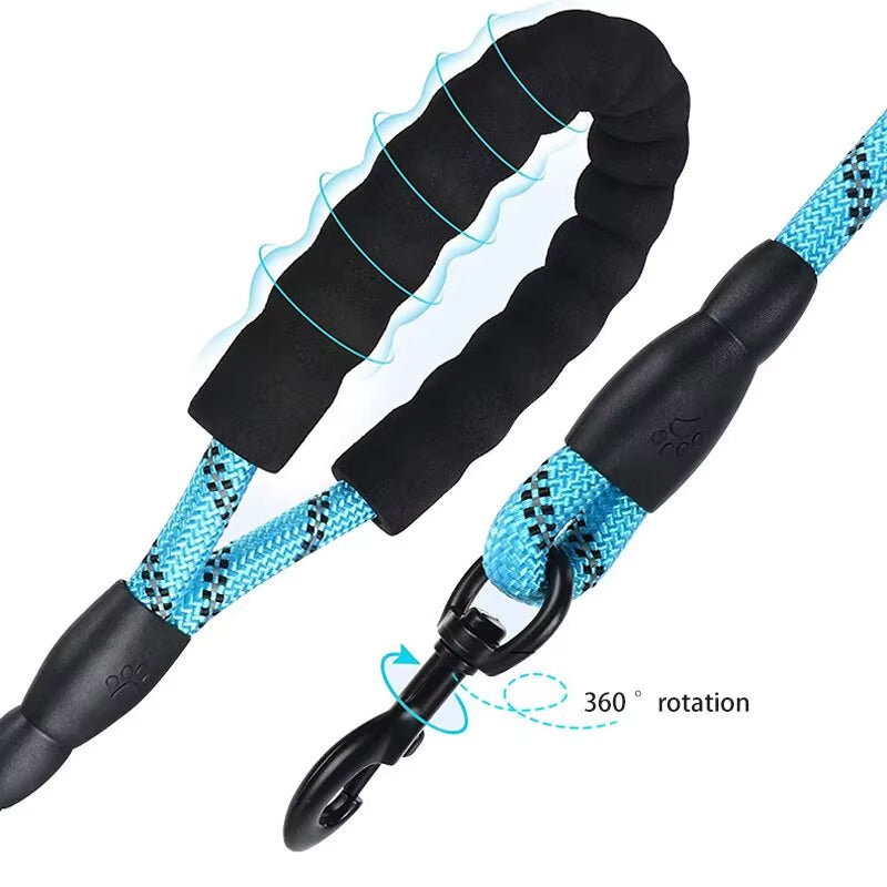 Reflective Nylon Round Walking Leash for Dogs