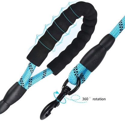 Reflective Nylon Round Walking Leash for Dogs