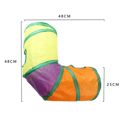 Foldable Breathable Play Tunnel for Indoor Cats