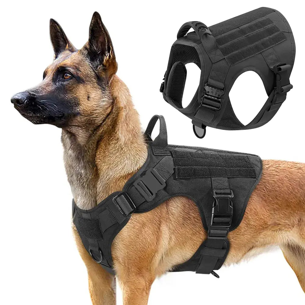 Heavy-Duty No-Pull Dog Harness – Adjustable Outdoor Safety Vest