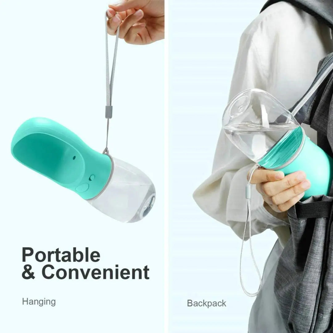 Portable Dog Water Bottle & Outdoor Travel Feeder