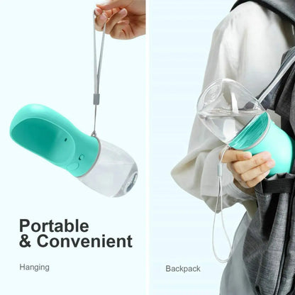 Portable Dog Water Bottle & Outdoor Travel Feeder