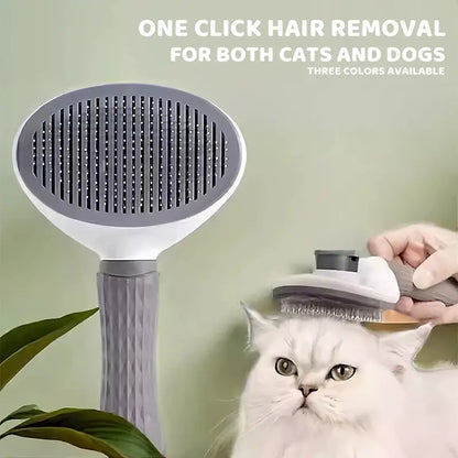 2-in-1 Cat & Dog Hair Remover Brush for Long & Short Hair