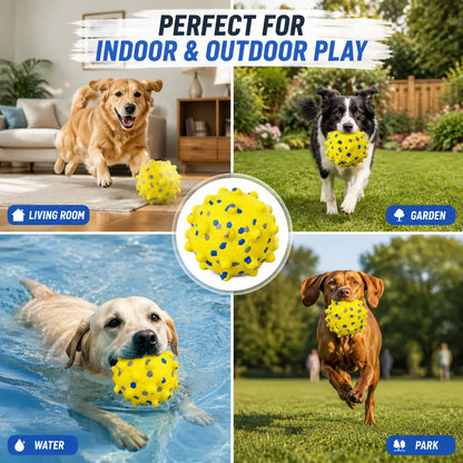 Interactive Treat-Dispensing Dog Toy Ball – Spiky Dental Chew Ball