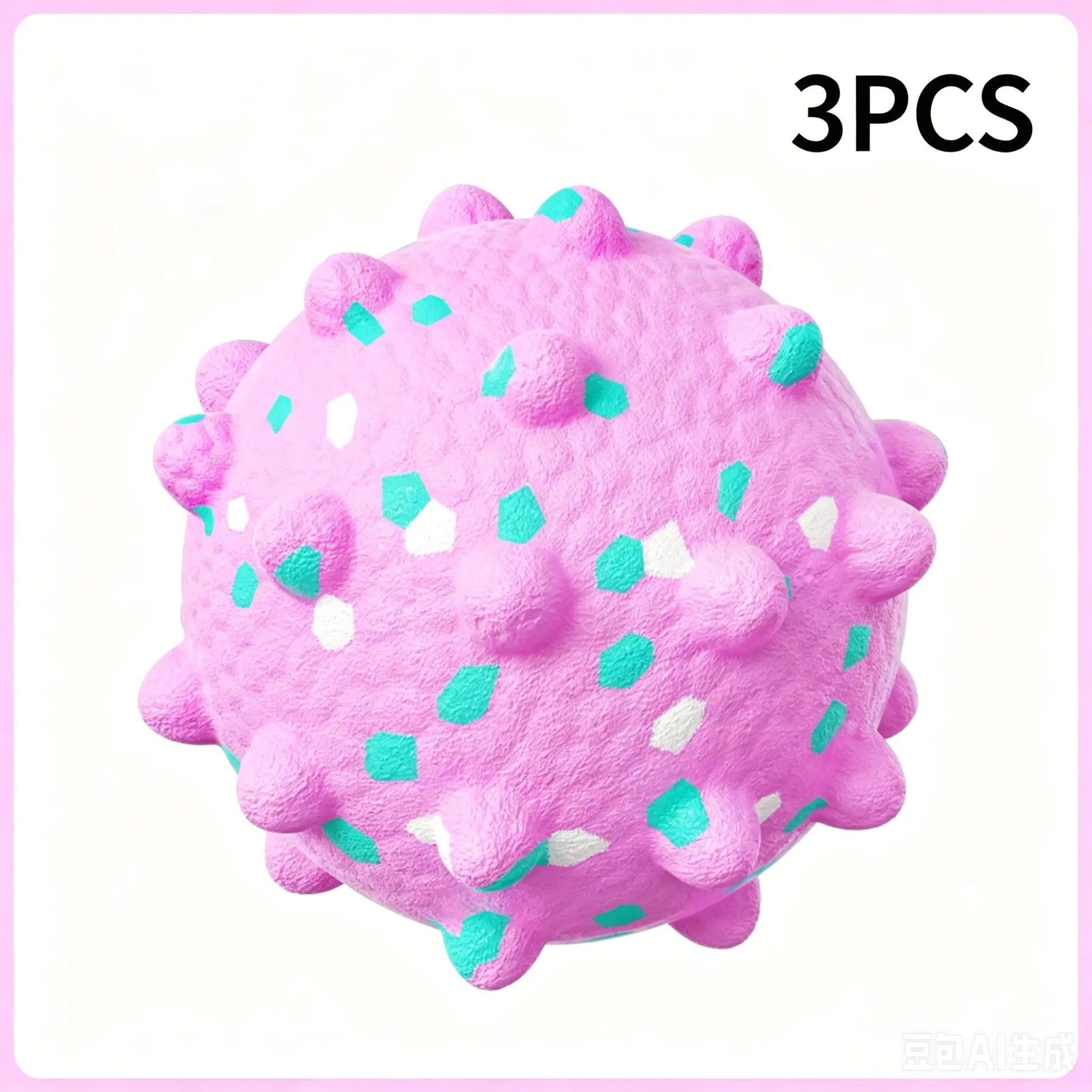 Interactive Treat-Dispensing Dog Toy Ball – Spiky Dental Chew Ball