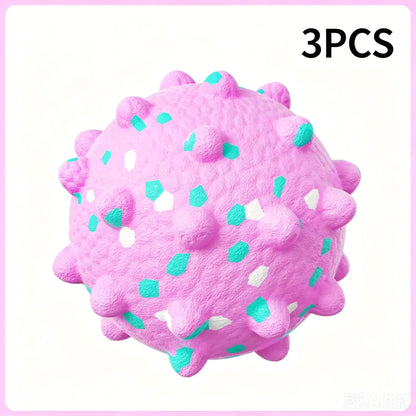 Interactive Treat-Dispensing Dog Toy Ball – Spiky Dental Chew Ball