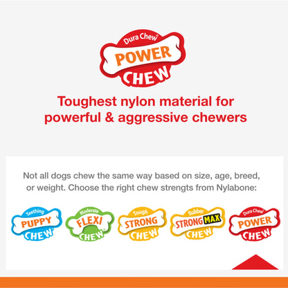 Beef-Flavored Power Chew X-Bone Toy for Large Dogs