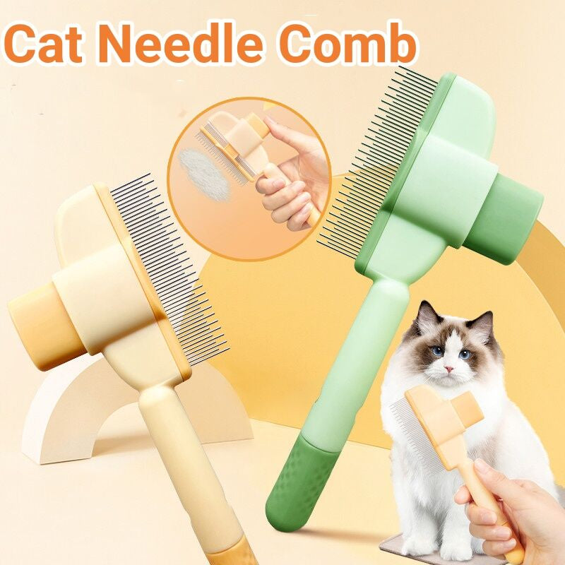 Self-Cleaning Flea & Grooming Comb with Release Button