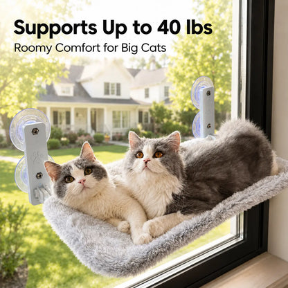 Cordless Folding Window Cat Hammock & Perch