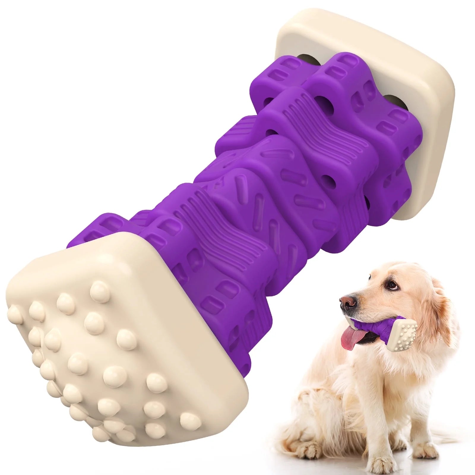 Interactive Purple Chew Toy for Aggressive Chewers