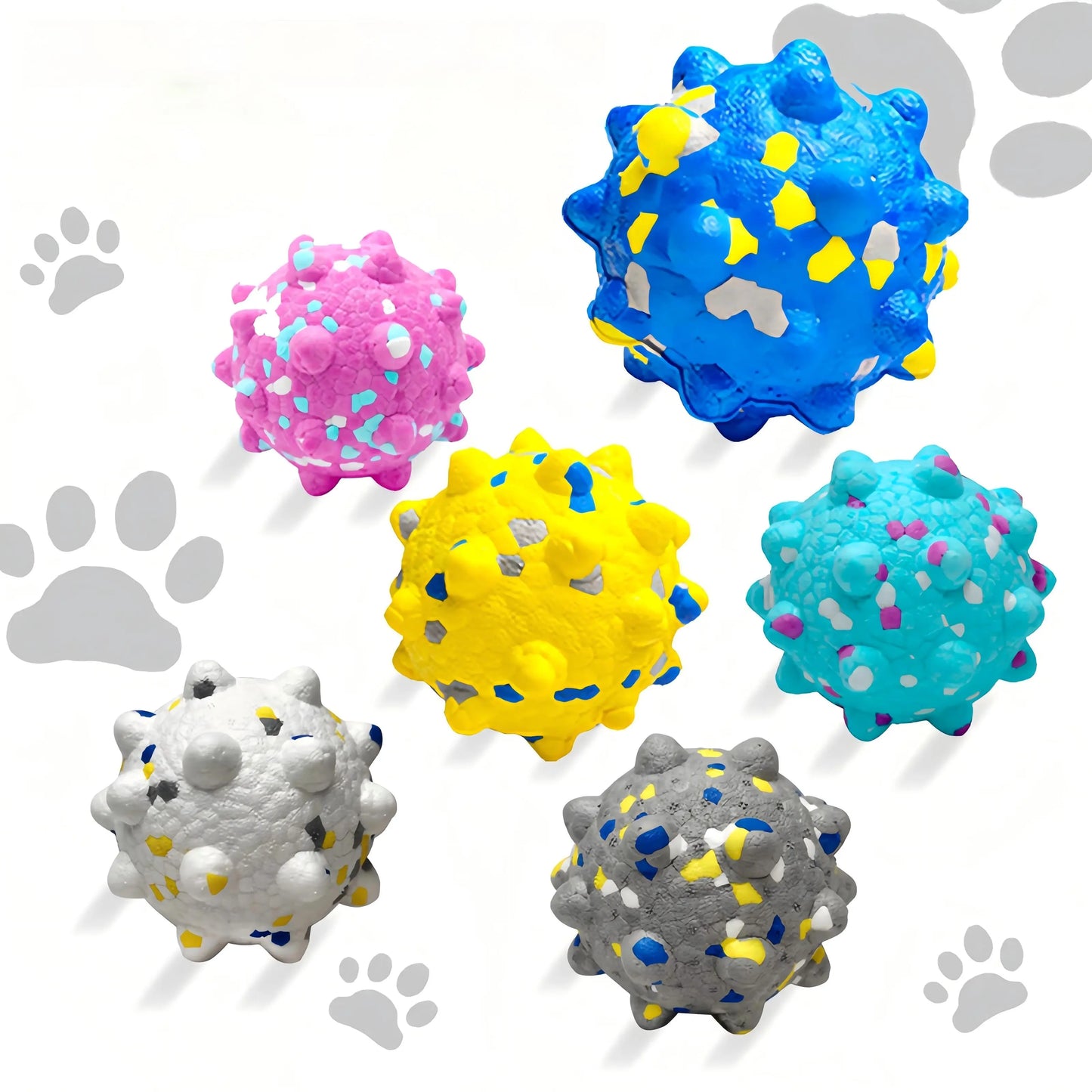Interactive Treat-Dispensing Dog Toy Ball – Spiky Dental Chew Ball