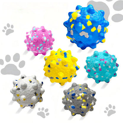Interactive Treat-Dispensing Dog Toy Ball – Spiky Dental Chew Ball