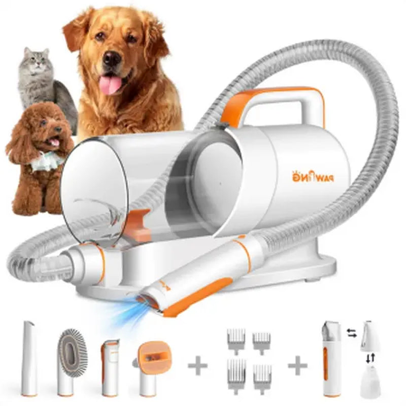 PAWING Professional Pet Grooming Vacuum Kit & All-in-1 Deshedding Tool