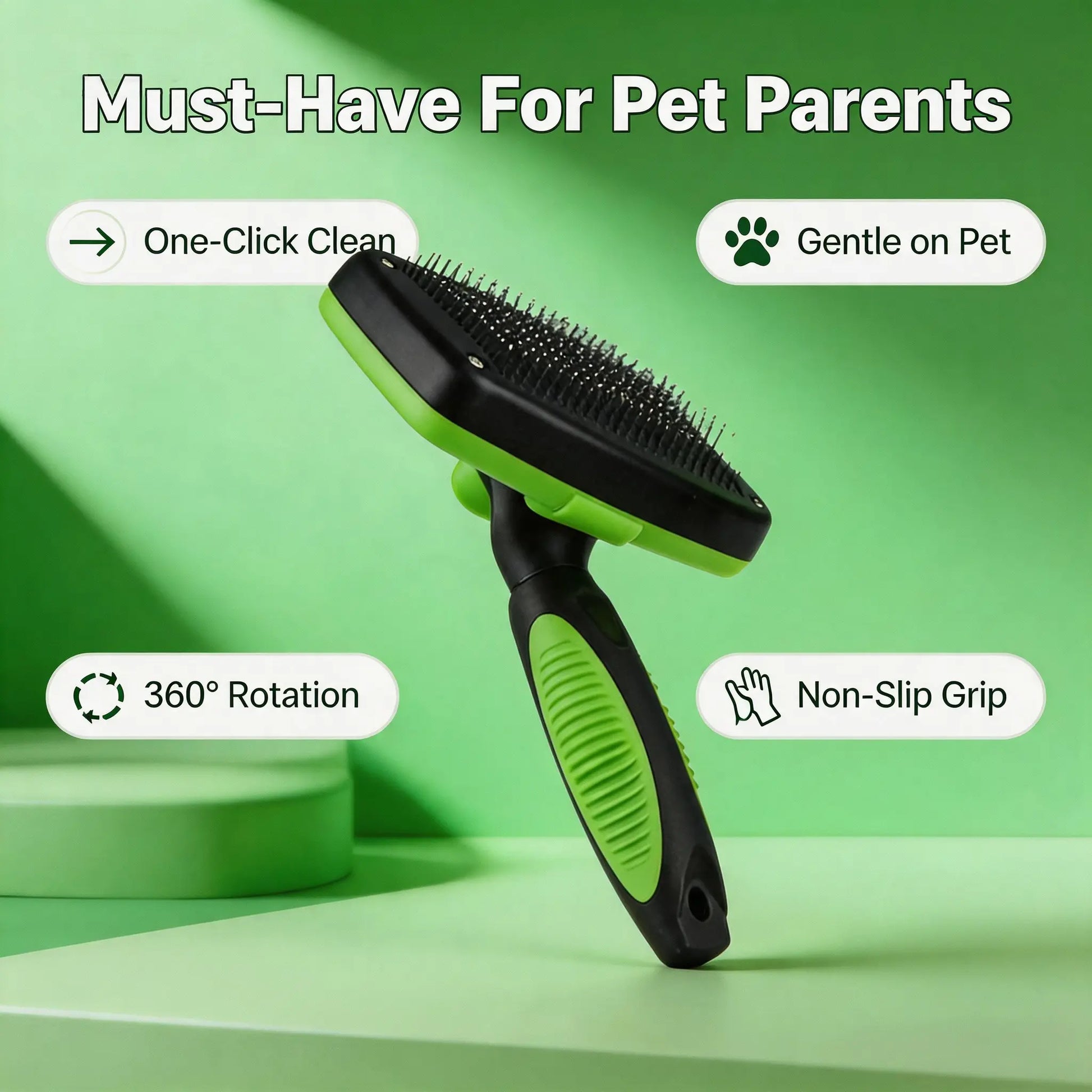 Professional De-Shedding & Grooming Brush for Dogs & Cats