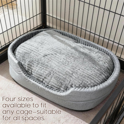Premium Washable Plush Dog Couch Bed with Waterproof Base