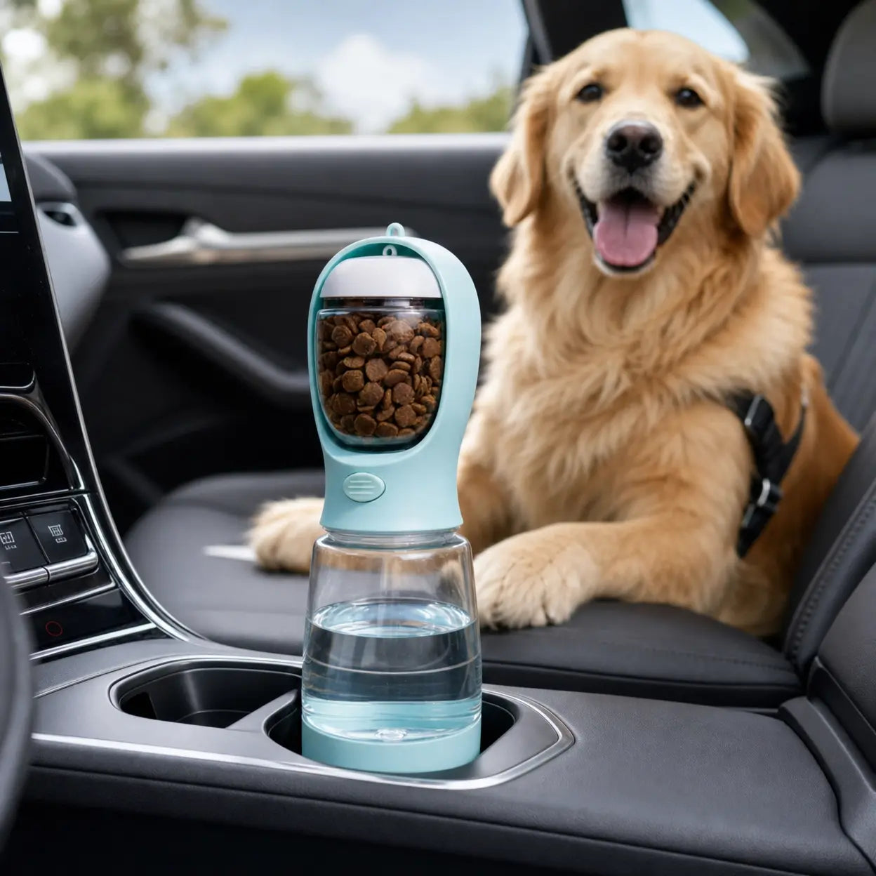3-in-1 Portable Dog, Water Bottle & Food Container