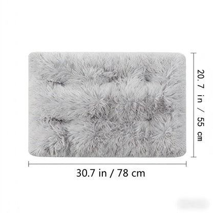 Ultra-Soft Faux Fur Pet Bed – Non-Slip Orthopedic Sleeping Pad