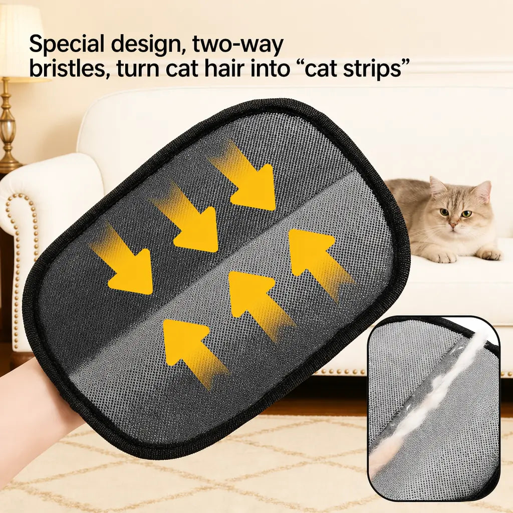 Reusable Electrostatic Pet Grooming & Hair Remover Glove