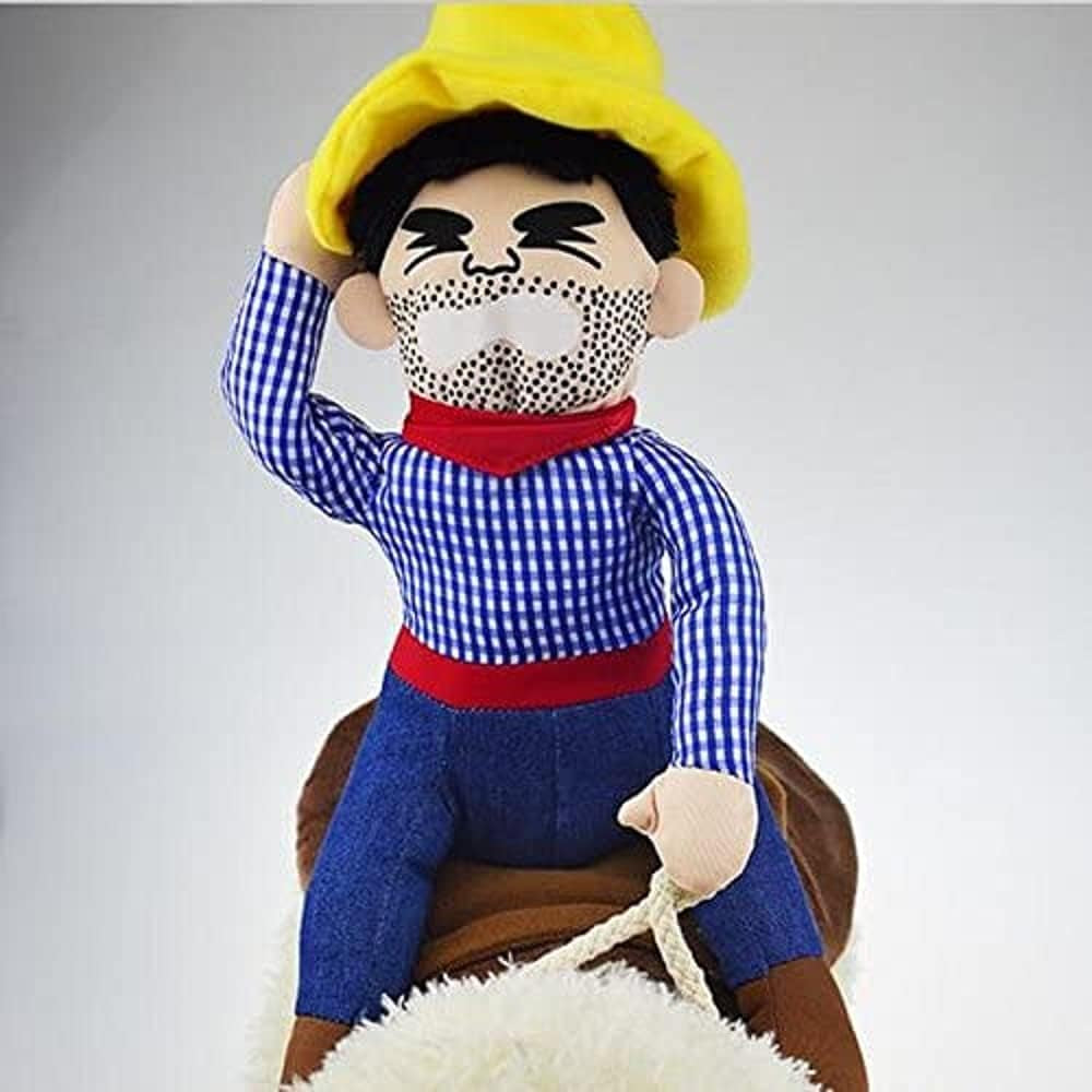 Novelty Cowboy Rider Costume for Dogs & Cats