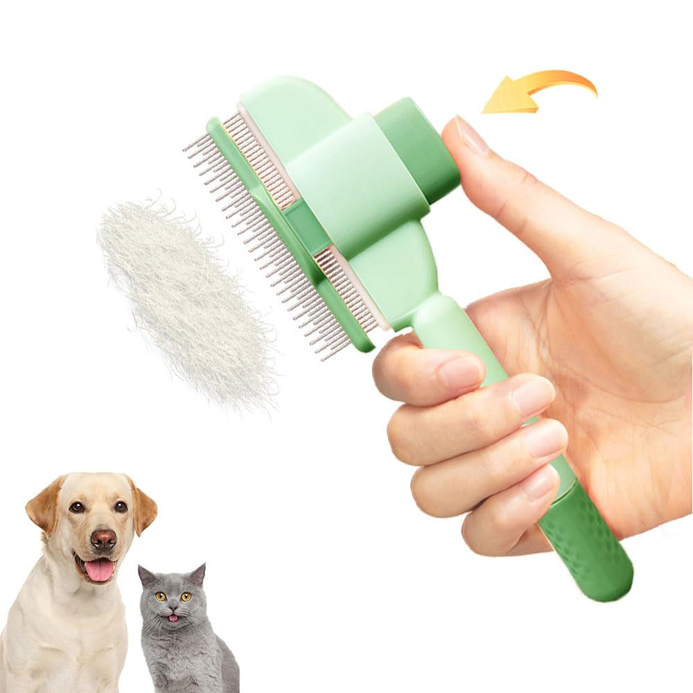 Self-Cleaning Flea & Grooming Comb with Release Button