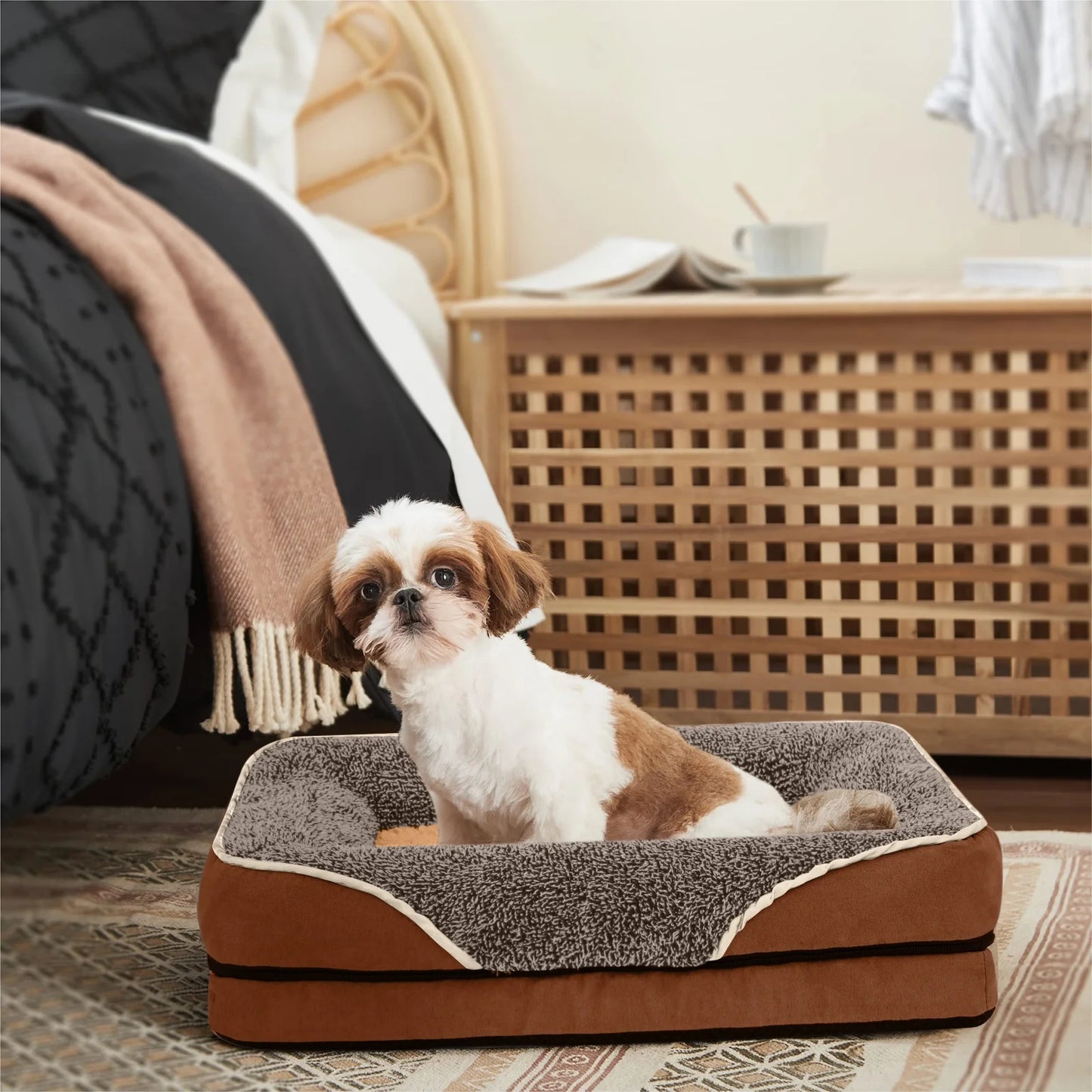 Orthopedic Egg-Crate Foam Dog Sofa Bed