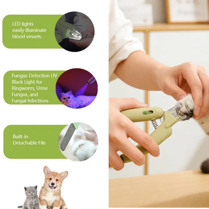 Kacoomi Electric Pet Nail Clipper with LED Light – Professional Rechargeable Nail Grinder for Dogs & Cats