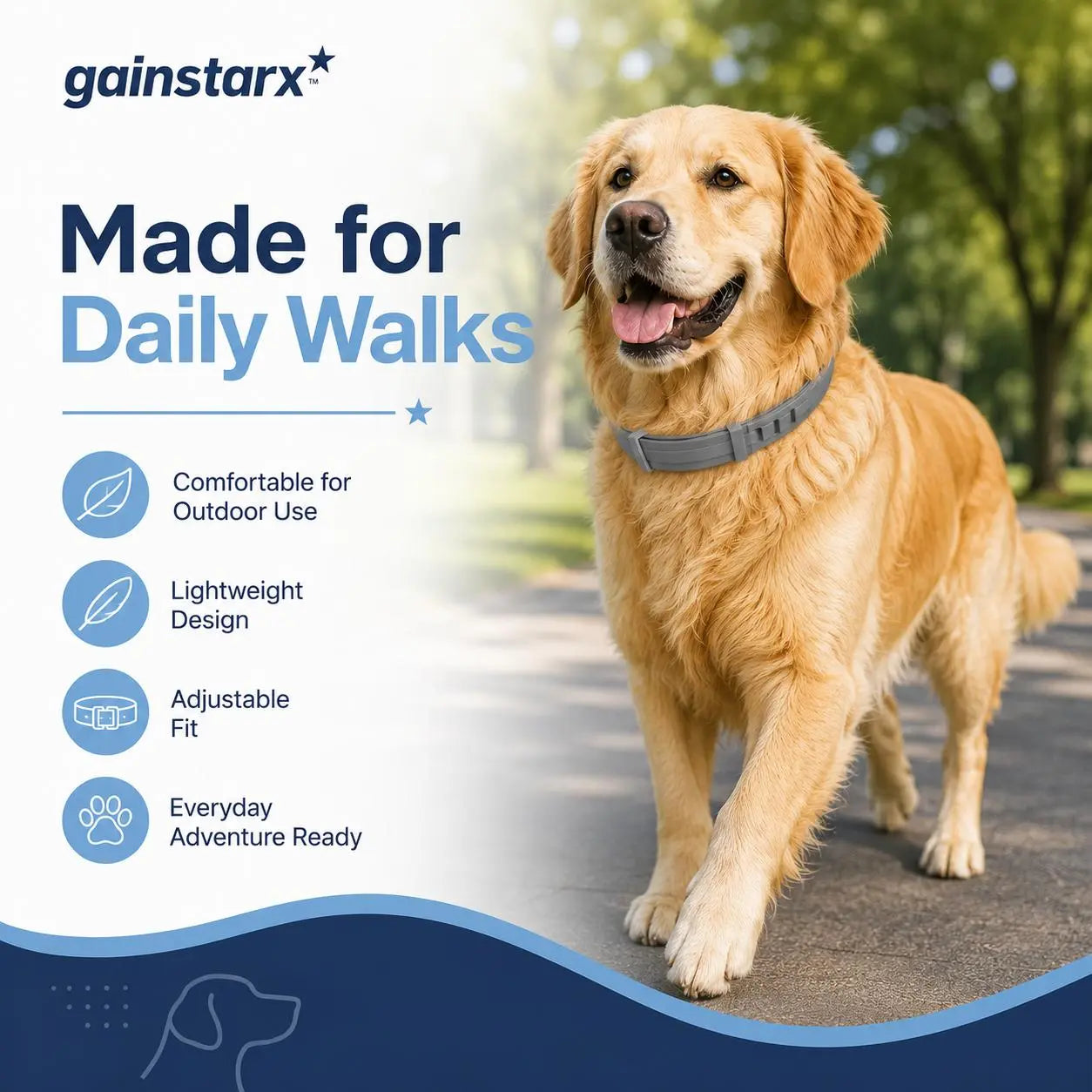 Premium Lightweight Scented Dog Collar for Large & Medium Dogs