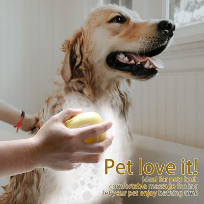2-in-1 Silicone Pet Bath Brush & Shampoo Dispenser
