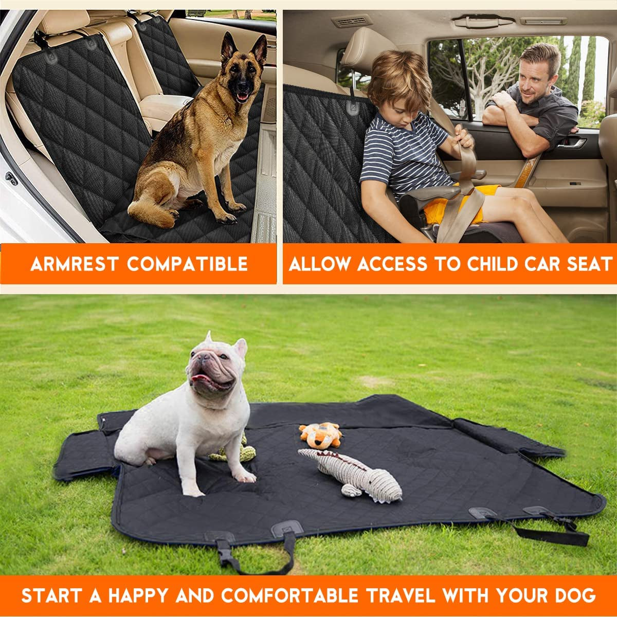 Waterproof Back Seat Protector Cover for Dogs