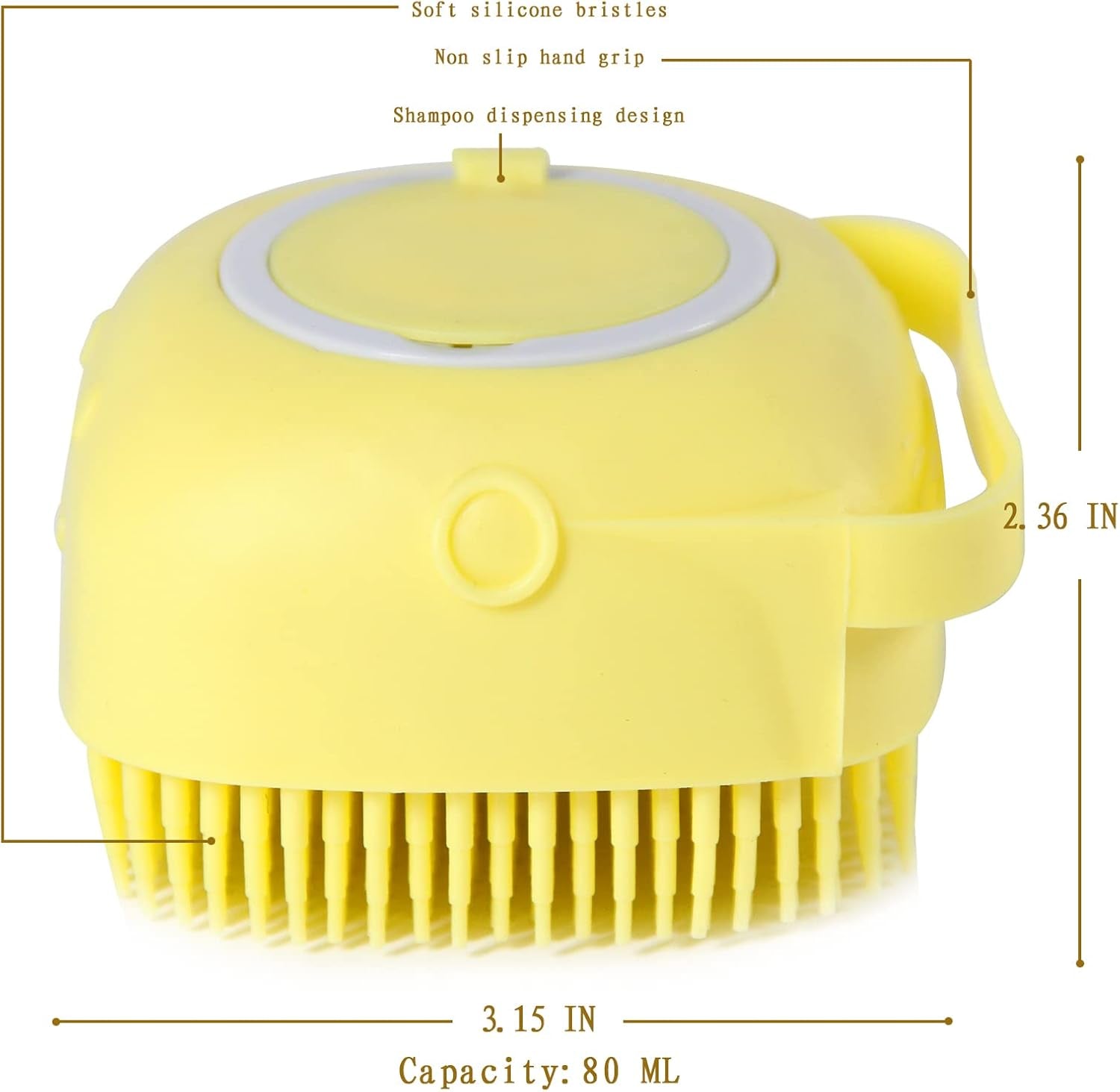 2-in-1 Silicone Pet Bath Brush & Shampoo Dispenser