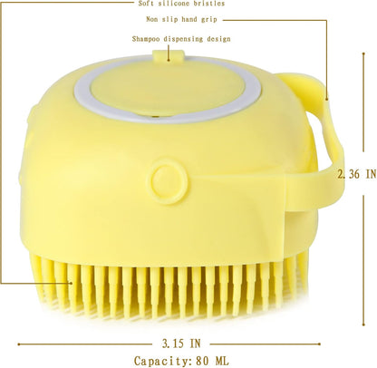2-in-1 Silicone Pet Bath Brush & Shampoo Dispenser