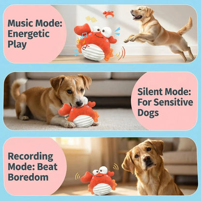 Smart Self-Play Moving Crab Toy for Dogs (3 Play Modes)