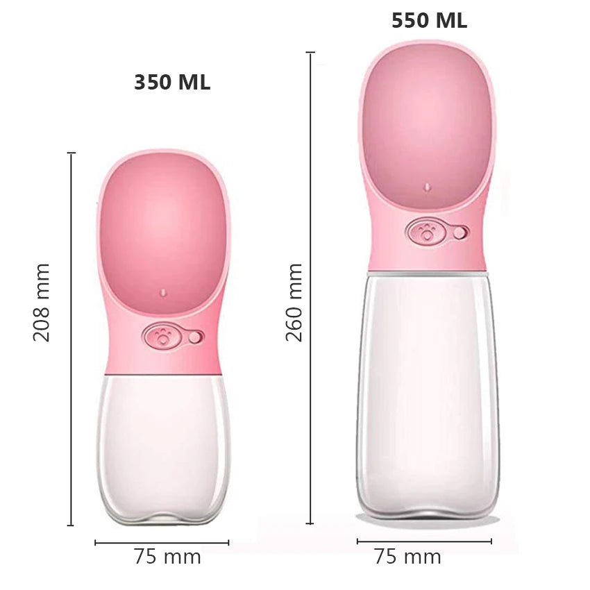 Portable Dog Water Bottle & Outdoor Travel Feeder