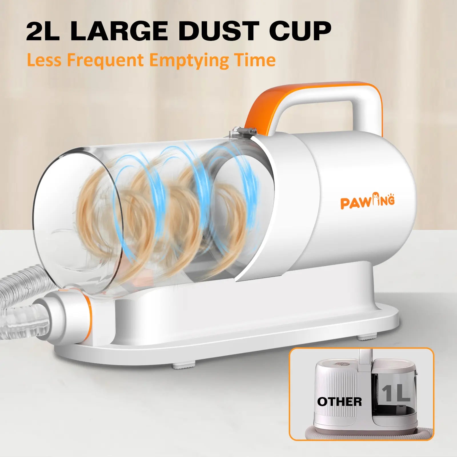 PAWING Professional Pet Grooming Vacuum Kit & All-in-1 Deshedding Tool