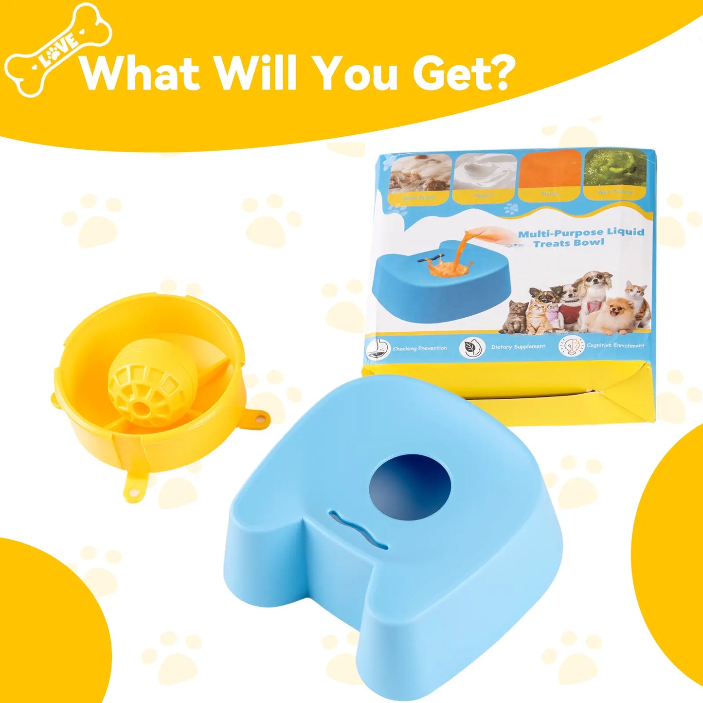 Anti-Anxiety Silicone Lick Bowl & Slow Feeder for Wet Food
